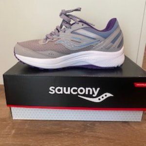 Saucony Cohesion 15 Women's. Size: 7W. Color: Smoke grape pop.